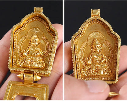 GOOD Asia Thailand pocket travel efficacious Mascot safe good luck God of wealth Yellow Jambhala Buddha Amulet copper Pendant