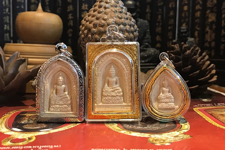 GOOD # Asia Thailand temple Buddha card Pendant Amulet bring fortune GOOD LUCK healthy safety Effective protection