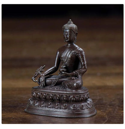 GOOD BUDDHA Buddhist pocket Travel Carry-on Accompanying talisman bless safety good luck Tibet Handmade Medicine Guru Buddha