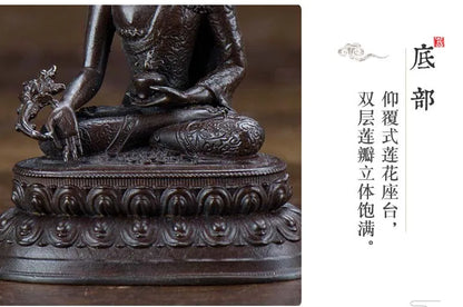 GOOD BUDDHA Buddhist pocket Travel Carry-on Accompanying talisman bless safety good luck Tibet Handmade Medicine Guru Buddha