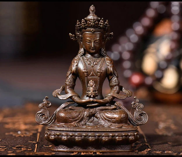 GOOD BUDDHA Buddhist pocket Travel Carry-on Accompanying talisman bless safety good luck Tibet Handmade Namo Guru Buddha