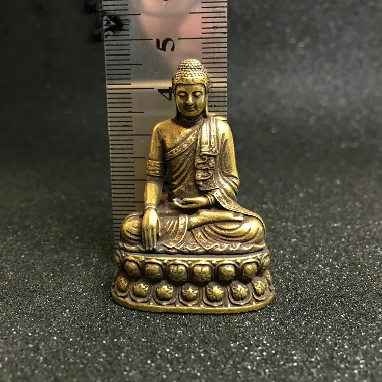 GOOD Buddhist Amulet Greco-Buddhist pocket travel efficacious talisman Auspicious Temple Sakyamuni Buddha brass statue