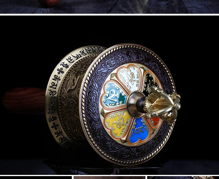 GOOD#  Buddhist article # Greco-Buddhist Tibet Nepal India Temple Buddhism recite chant scriptures prayer Rotating wheel