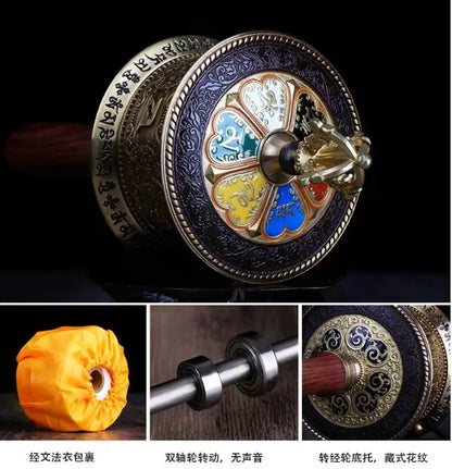 GOOD#  Buddhist article # Greco-Buddhist Tibet Nepal India Temple Buddhism recite chant scriptures prayer Rotating wheel