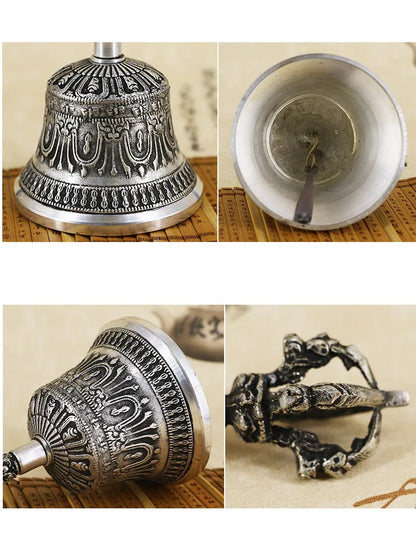 GOOD Buddhist articles # Practice of Tantric ritual # Tibetan Nepal Buddhism silver Jin Gangchu Vajra buddha vajra bell