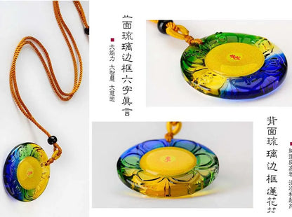 GOOD Buddhist supplies # 10PCS # Greco-Buddhist pocket travel efficacious Mascot # the Buddha bless Crystal Pendant Amulets