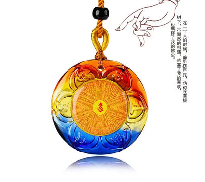GOOD Buddhist supplies # 10PCS # Greco-Buddhist pocket travel efficacious Mascot # the Buddha bless Crystal Pendant Amulets
