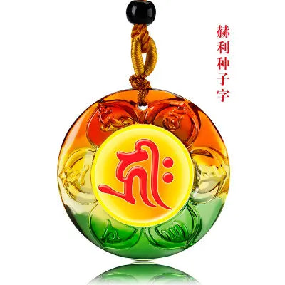 GOOD Buddhist supplies # 10PCS # Greco-Buddhist pocket travel efficacious Mascot # the Buddha bless Crystal Pendant Amulets