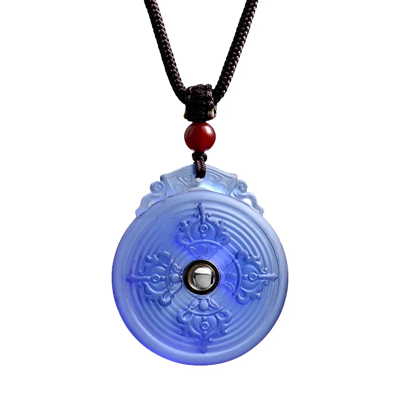 GOOD Buddhist supplies 2022 Greco-Buddhist pocket travel efficacious Mascot Mantra Buddha Eye Vajra Glazed Pendant bless Amulet