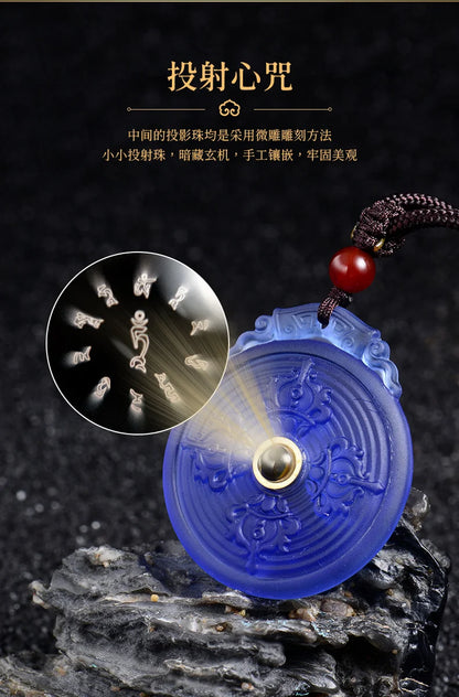 GOOD Buddhist supplies 2022 Greco-Buddhist pocket travel efficacious Mascot Mantra Buddha Eye Vajra Glazed Pendant bless Amulet