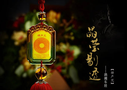 GOOD Buddhist supplies Greco-Buddhist HOME CAR efficacious Mascot crystal Shurangama Mantra Pendant Amulet bless safety healthy