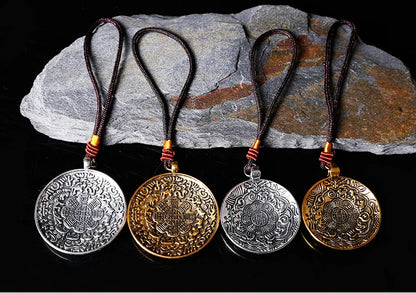 GOOD Buddhist supply 12PCS # Buddhist ritual efficacious talisman Tibetan Buddhism eight diagrams & ninth Palace safe Pendant