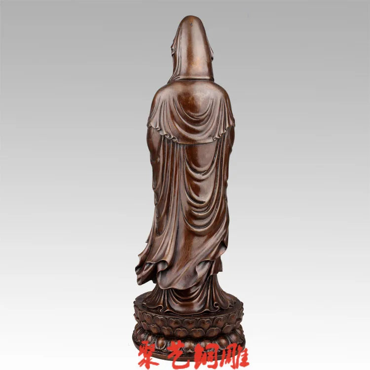 GOOD GUANYIN statue # family HOME TOP efficacious Protection- Nanhai Guanyin Avalokitesvara bronze statue-bless Safety Health