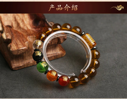 GOOD Geomantic omen master multipurpose Amulet Bring good luck money God of wealth Crystal Bracelet Recruit wealth talisman
