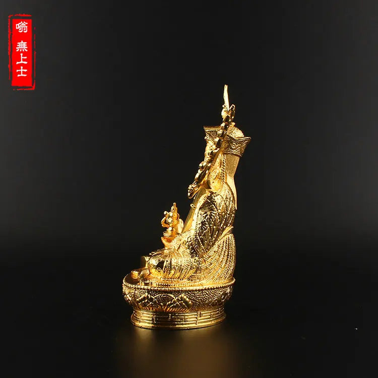 GOOD # Greco-Buddhist HOME OFFICE Talisman efficacious House Protection # Tibetan Buddhism Padmasambhava Gilding statue 14 CM