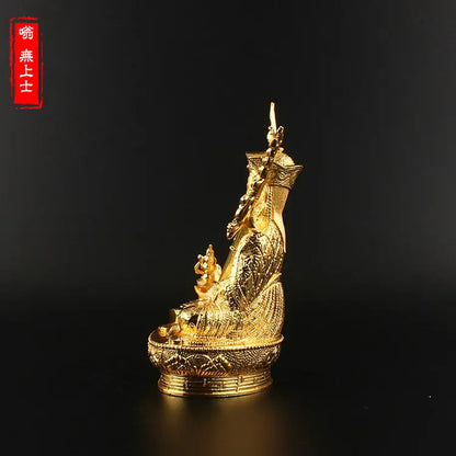 GOOD # Greco-Buddhist HOME OFFICE Talisman efficacious House Protection # Tibetan Buddhism Padmasambhava Gilding statue 14 CM