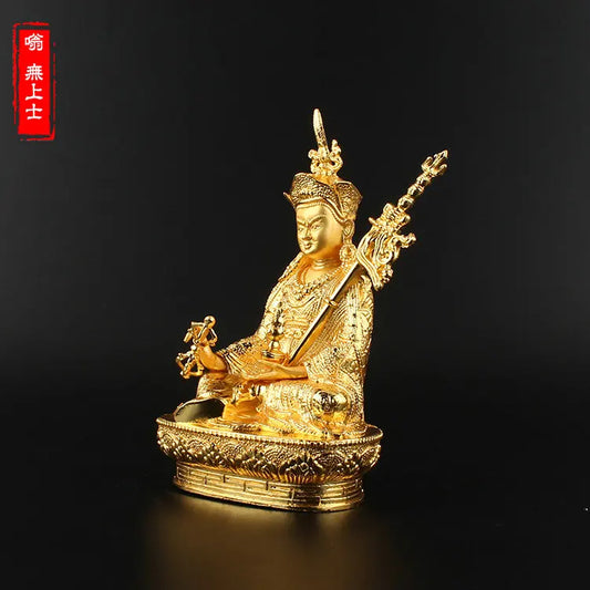 GOOD # Greco-Buddhist HOME OFFICE Talisman efficacious House Protection # Tibetan Buddhism Padmasambhava Gilding statue 14 CM