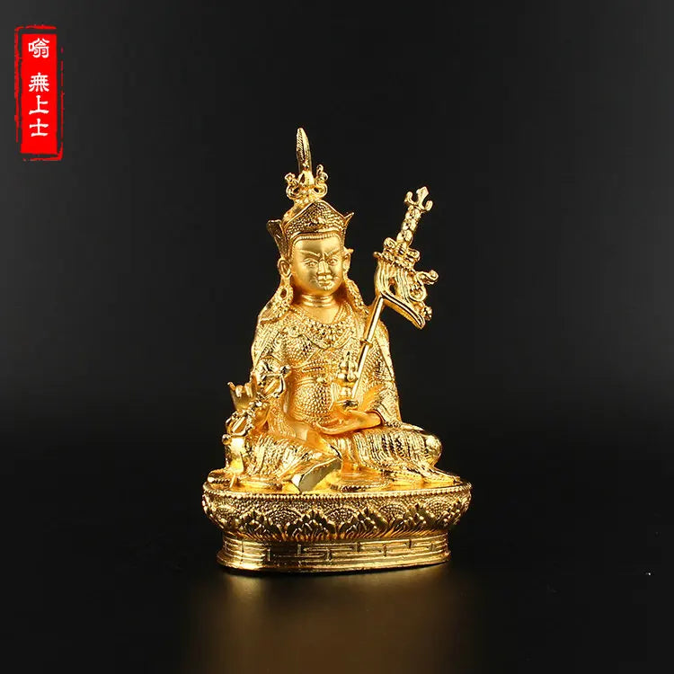 GOOD # Greco-Buddhist HOME OFFICE Talisman efficacious House Protection # Tibetan Buddhism Padmasambhava Gilding statue 14 CM