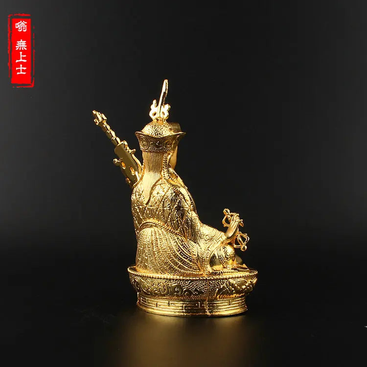 GOOD # Greco-Buddhist HOME OFFICE Talisman efficacious House Protection # Tibetan Buddhism Padmasambhava Gilding statue 14 CM