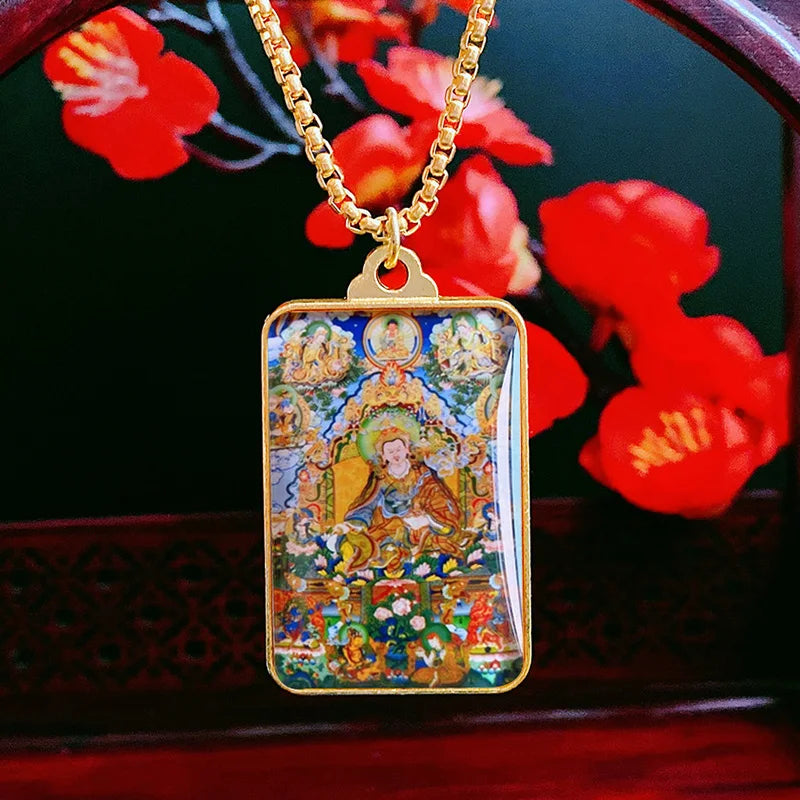 GOOD Guru Rinpoche Mandala Buddha Pendant Asia Thailand Tibet efficacious safety good luck exorcise evil spirit Amulet