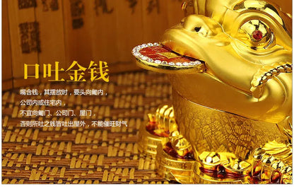 GOOD HOME OFFICE Company SHOP CAR TOP Efficacious Money Drawing thriving business Diamonds  JIN CHAN FENG SHUI brass statue