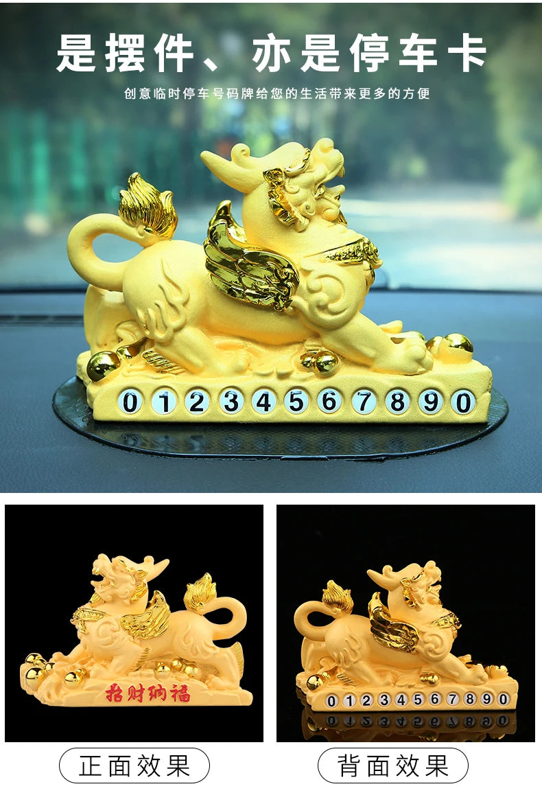 GOOD  HOME OFFICE Company SHOP CAR TOP Efficacious Money Drawing thriving business Golden Dragon PI XIU FENG SHUI statue