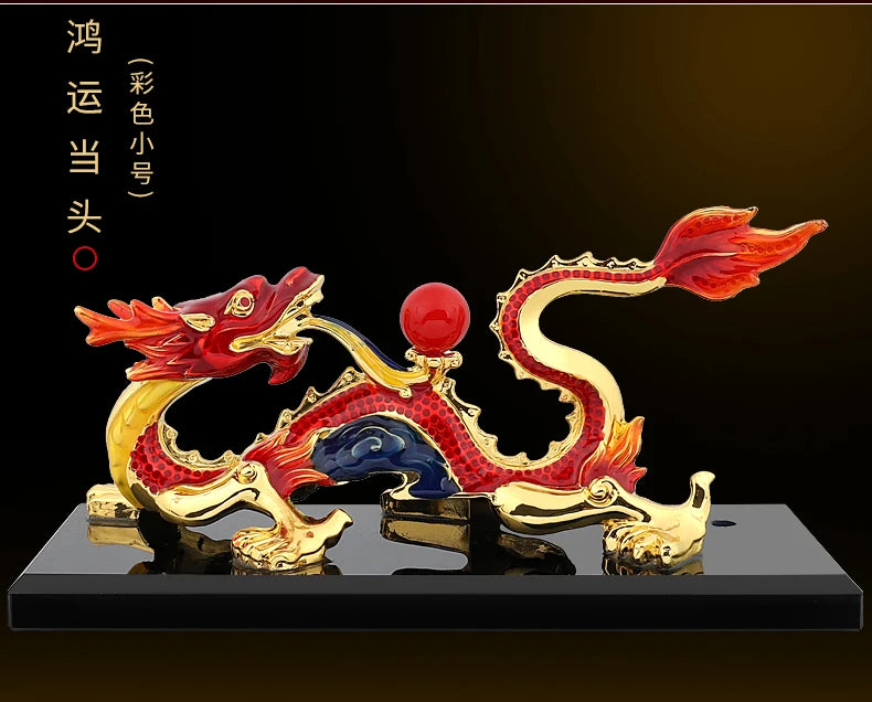 GOOD HOME OFFICE Company SHOP CAR TOP Efficacious Money Drawing thriving business Lucky Royal Dragon FENG SHUI brass art statue