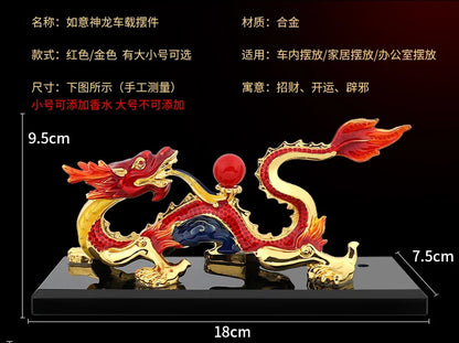 GOOD HOME OFFICE Company SHOP CAR TOP Efficacious Money Drawing thriving business Lucky Royal Dragon FENG SHUI brass art statue