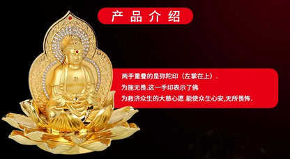 GOOD HOME OFFICE Company SHOP CAR Talisman Effective protection bless safe Diamonds Golden RULAI Buddha FENG SHUI statue