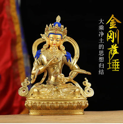 GOOD- HOME Temple niche  Protection Tibetan Buddhism Nepal Vajrasattva Gilding Buddha statue   33CM