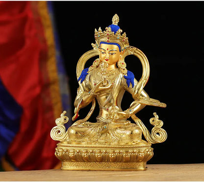 GOOD- HOME Temple niche  Protection Tibetan Buddhism Nepal Vajrasattva Gilding Buddha statue   33CM