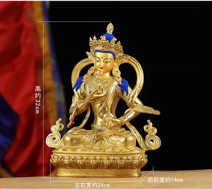 GOOD- HOME Temple niche  Protection Tibetan Buddhism Nepal Vajrasattva Gilding Buddha statue   33CM