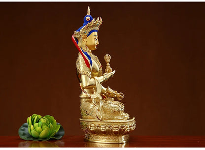 GOOD HOME family Spiritual efficacious Protection Tibet Nepal Buddhism Gilding Vajrasattva Vajra Buddha copper statue 16cm tall