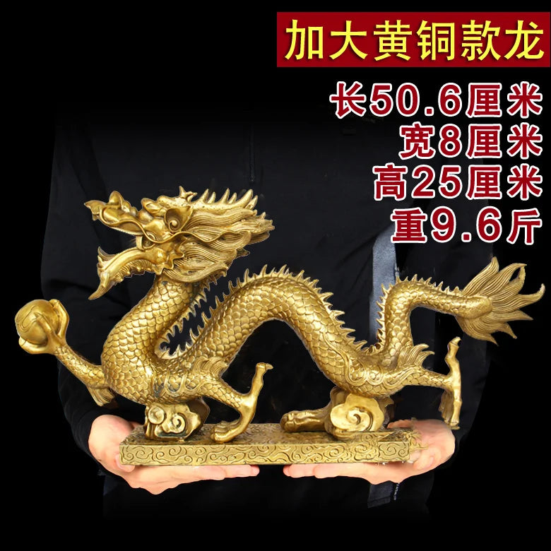 GOOD LUCK  HOME SHOP Store company Efficacious Mascot Talisman Money drawing wealth Good luck dragon brass art statue