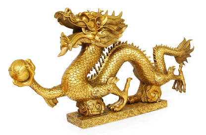 GOOD LUCK  HOME SHOP Store company Efficacious Mascot Talisman Money drawing wealth Good luck dragon brass art statue