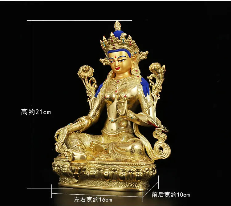 GOOD LUCK High-grade HOME Temple efficacious Protection Tibetan Buddhism Bodhisattva Tara (Green) Guan yin buddha statue