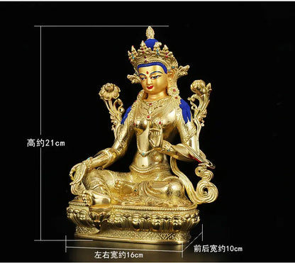 GOOD LUCK High-grade HOME Temple efficacious Protection Tibetan Buddhism Bodhisattva Tara (Green) Guan yin buddha statue