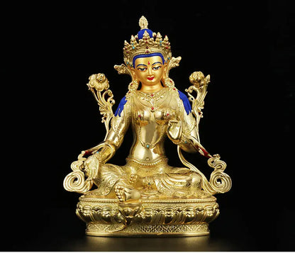 GOOD LUCK High-grade HOME Temple efficacious Protection Tibetan Buddhism Bodhisattva Tara (Green) Guan yin buddha statue