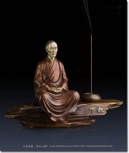 GOOD LUCK  TOP Collection Southeast Asia HOME office Buddhism Master bless Safe healthy good luck brass ART