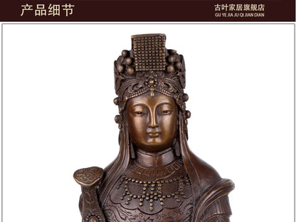 GOOD MAZU statue # TAIWAN family HOME efficacious Protection -Sea God Mazu Guanyin bronze statue-bless Safety Health-S SIZE