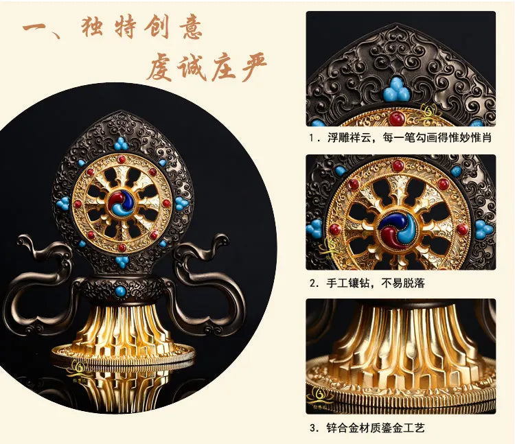 GOOD NEW--HOME Temple  Talisman Buddhism India Nepal handmade Gilding Gold-plated Double deer Magic weapon statue