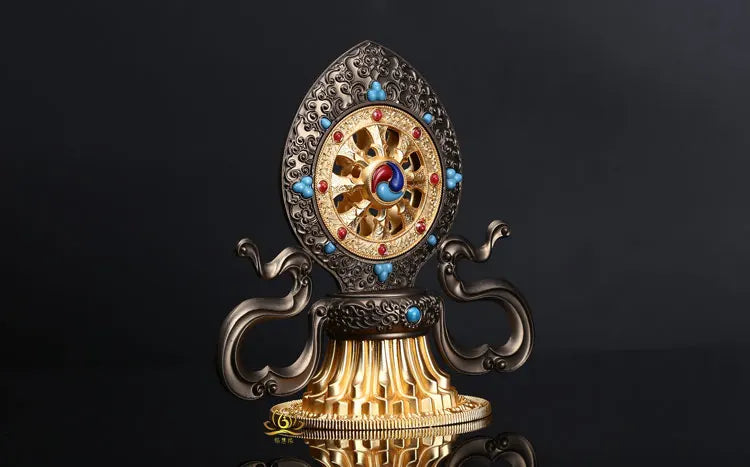 GOOD NEW--HOME Temple  Talisman Buddhism India Nepal handmade Gilding Gold-plated Double deer Magic weapon statue
