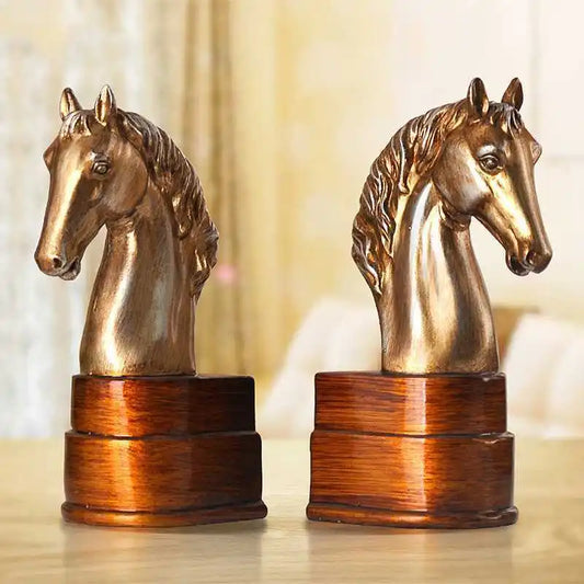 GOOD Ornament ART # TOP COOL  HOME Shop company office Desk Living room decoration Success horse Book holder statue