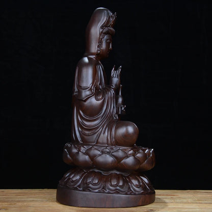 GOOD -TOP COOL-HOME HALL LIVING ROOM TOP ART Decor RETRO ART FENG SHUI GUAN YIN statue sculpture Mascot