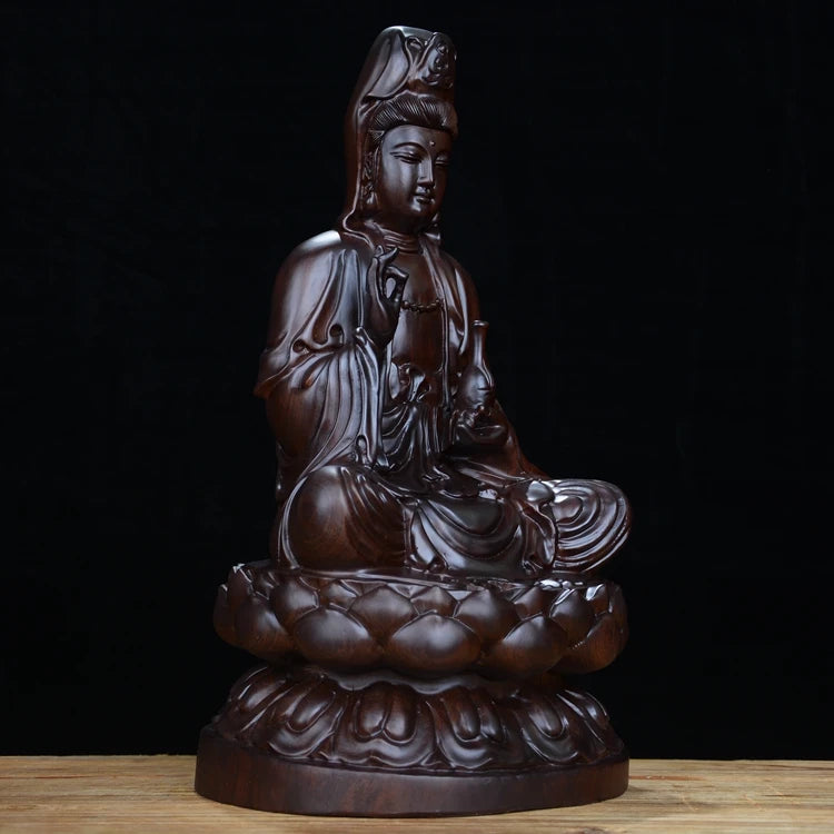 GOOD -TOP COOL-HOME HALL LIVING ROOM TOP ART Decor RETRO ART FENG SHUI GUAN YIN statue sculpture Mascot