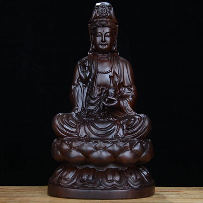 GOOD -TOP COOL-HOME HALL LIVING ROOM TOP ART Decor RETRO ART FENG SHUI GUAN YIN statue sculpture Mascot