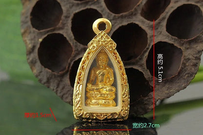 GOOD Thailand Temple Efficacious Buddha Pendant Amulet bless safety healthy good luck Recruit wealth all-powerful talisman