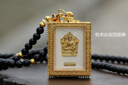 GOOD Thailand temple master Buddha card Effective CPendants bless family safe  good luck health bring wealth money A02