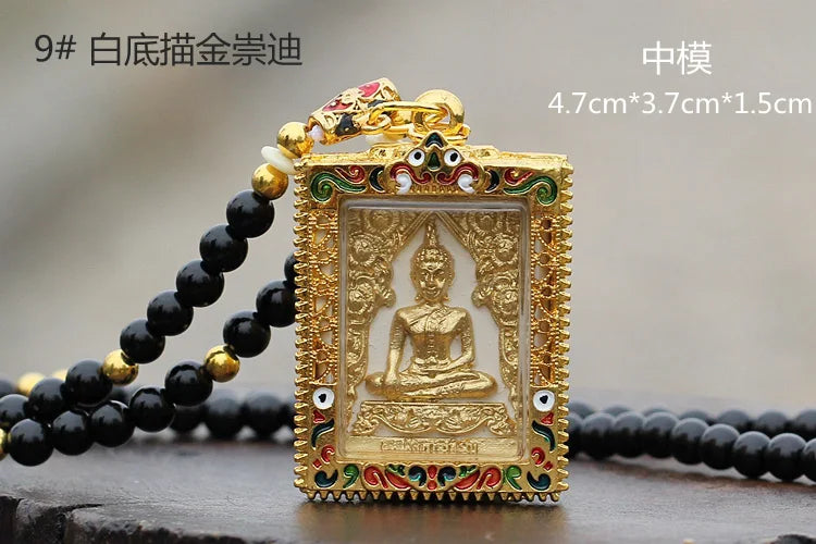 GOOD Thailand temple master Buddha card Effective CPendants bless family safe  good luck health bring wealth money A02