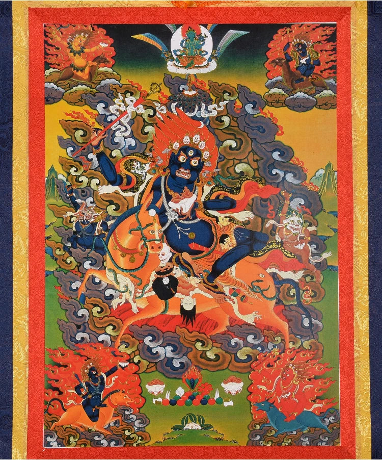 GOOD Thangka Tibet Buddhism HOME temple altar WALL Decor art  Palden Lhamo JI X TIAN MU Buddha Mandala Thang-ga Hanging painting